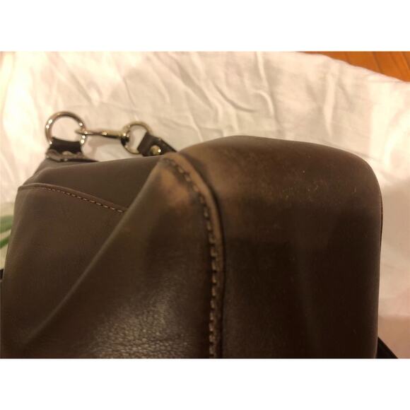 Coach Chelsea BROWN Leather Tote Bag with a Satchel #F14015 (PU500 - Picture 8 of 12